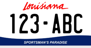 Cancel License Plate Louisiana